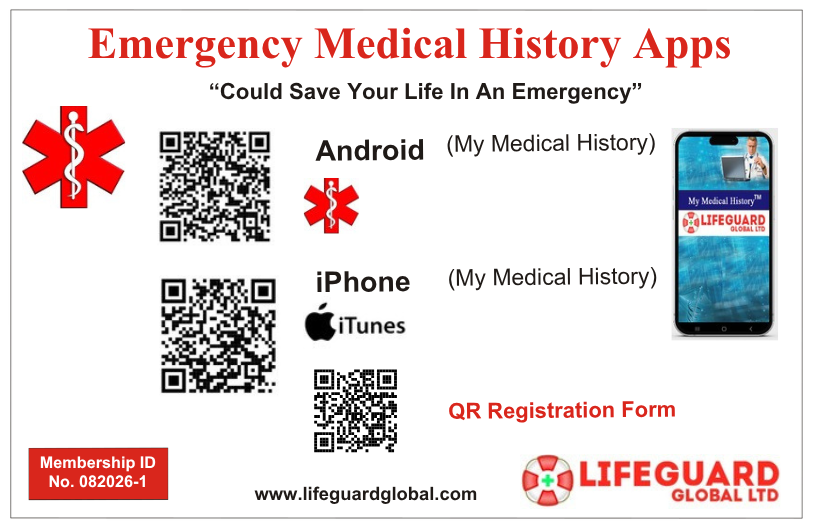 Emergency Medical History Apps card